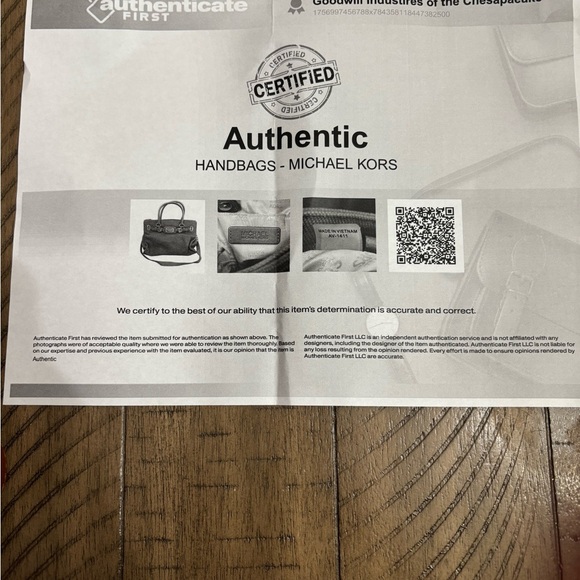 Michael Kors Red Tote with Brown Leather Handles - Picture 13 of 13